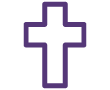 Christian Ethics Icon - Purple Cross