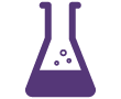 Science Icon - Beaker with bubbling liquid