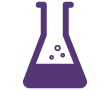 Science-Purpleicon Science Icon - Beaker with bubbling liquid