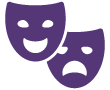 Happy And Sad Theatre Faces - For Art and Music